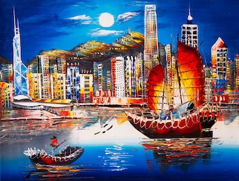 Картина маслом - Виктория Харбор, Гонконг