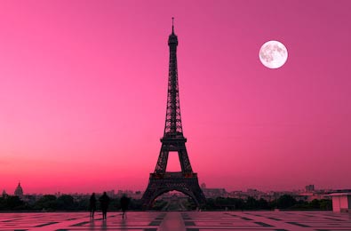 Эйфелева башня в Париже вид из Трокадеро
