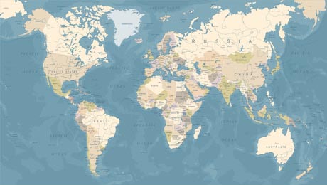 Политическая карта мира - подробная векторная