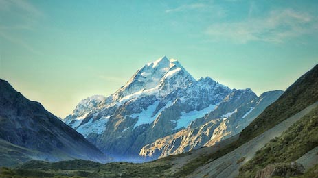 Потрясающий вид на гору Кук в Новой Зеландии