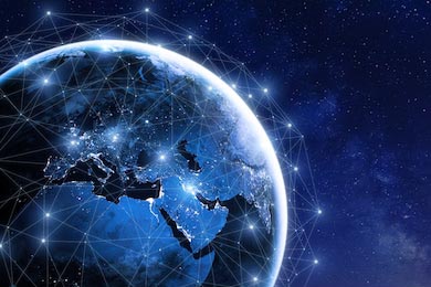Глобальная коммуникационная сеть вокруг Земли