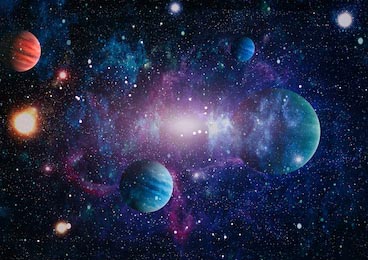 Исследования планет, звезд и галактики в небе