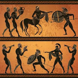 Сцены древнегреческой мифологии - боги Олимпа