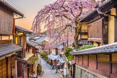 Киото, Япония весной на историческом дистиркте